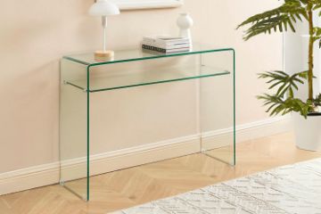 Picture of MURANO 110 Bent Glass Hall Table with Shelf