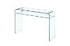 Picture of MURANO 110 Bent Glass Hall Table with Shelf