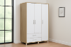 Picture of DUBLIN 3-Door 2-Drawer Wardrobe (White & Oak Colour)