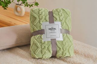 Picture of Soft Jacquard Pattern Blanket (150x200) - Green