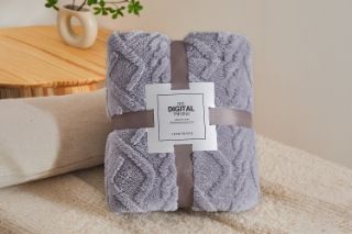 Picture of Soft Jacquard Pattern Blanket (150x200) - Blue