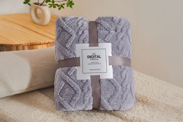Picture of Soft Jacquard Pattern Blanket (150x200) - Blue