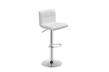 Picture of AKALI Adjustable Swivel Gas Lift Bar Stool (White)