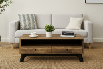 Picture of CALLA 2-Drawer Solid Acacia Wood Coffee Table