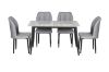 Picture of MIKASA 120 Sintered Stone Top 5PC Dining Set (Grey Table)