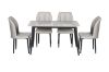 Picture of MIKASA 120 Sintered Stone Top 5PC Dining Set (Grey Table)