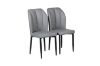 Picture of MIKASA 120 Sintered Stone Top 5PC Dining Set (Crisp-White Table + 4 Dark Grey Chairs)