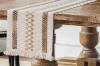 Picture of 376-005 Jute-Striped Woven Table Runner/Bed Runner with Tassel - 30cmx200cm