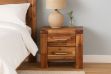 Picture of PHILIPPE Acacia Wood 2-Drawer Bedside Table (Rustic Java Colour)
