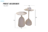 Picture of HIDA GOBLET Shaped Nesting Table Set (White)