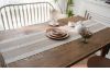 Picture of Jacquard Geometric Pattern Table Runner/Bed Runner in 2 Sizes (Light Brown)
