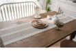 Picture of Jacquard Geometric Pattern Table Runner/Bed Runner in 2 Sizes (Light Brown)
