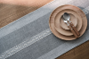 Picture of 376-009 Jacquard Geometric Pattern Table Runner/Bed Runner (Grey) - 33cmx200cm