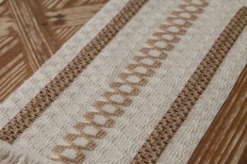 Picture of 376-012 Triple Jute Stripe Cotton-Edged Woven Placemat (30cmx50cm)