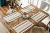 Picture of 376-012 Triple Jute Stripe Cotton-Edged Woven Placemat (30cmx50cm)