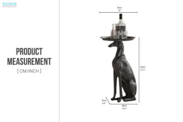 Picture of Resin Dog Sculpture with Serving Tray 