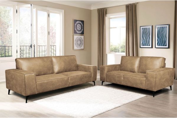 Picture of EASTWOOD 3/2 Seater Air Leather Sofa Range (Brown)