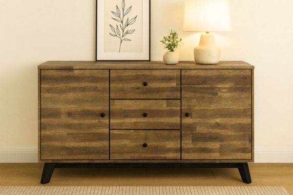 Picture of CALLA 2-Door 3-Drawer Solid Acacia Wood Sideboard/Buffet