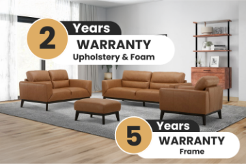 Picture of STONELAND 3/2/1 Seater 100% Genuine Oil Waxed Leather Sofa Range with Ottoman