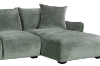 Picture of ROTTERDAM Sectional Fabric Sofa (Green) - Chaise Facing Right