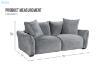 Picture of ROTTERDAM 3 Seater Fabric Sofa (Grey)