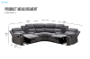 Picture of HARLAN Manual Recliner Corner Sofa with Cup Holders and Storage Console