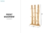 Picture of 650-007 100x200cm Handmade Solid Teak Wood 4-Tier Shelf
