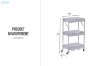 Picture of MALLORCA 3 Tier Foldable Wheel Trolley
