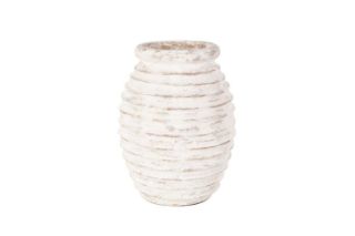 Picture of 650-004 Terracotta Vase (White) - 25x35