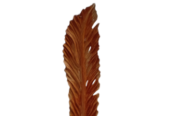 Picture of 650-008 118cm Large Leaf-Shaped Teak Root Carving Sculpture
