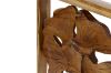 Picture of 650-018 Hand-carved Teak Root Flower and Leaf Wall Art - Set of 3