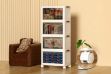 Picture of BONZY 4-Tier Foldable Utility Cart Storage Cabinet with Wheels
