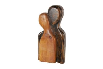 Picture of 650-010 Hand-Carved Teak Root Couple Statue (25cmx38cm)