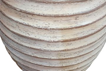 Picture of 650-004/005 Terracotta Vase in 2 Sizes (White)
