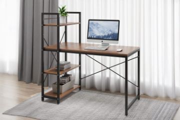 Picture of SHELTON 120 Office Desk with Shelves