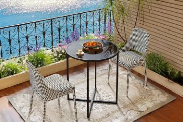 Picture of OTIS D68 Tempered Glass Top Dining Table/Bar Table (Black)