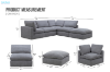 Picture of FAIRFIELD Feather-Filled Sectional Modular Sofa Range - 5PC Big Combo Set (Armlessx2 + Cornerx2 + Ottoman)