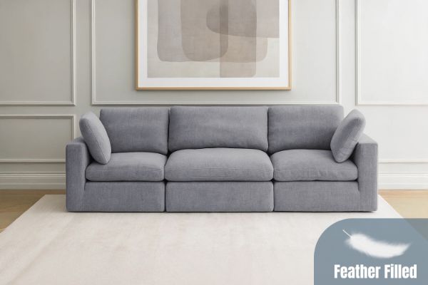 Picture of FAIRFIELD Feather-Filled Sectional Modular Sofa Range - 3PC Combo Set (Armlessx1 + Cornerx2)
