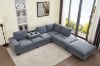 Picture of OSAKA Sectional Sofa with Storage Ottoman, Flip-Back Hidden Console & USB & Type-C Port (Grey)