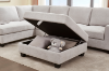 Picture of OSAKA Sectional Sofa with Storage Ottoman, Flip-Back Hidden Console & USB & Type-C Port (Beige)