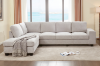 Picture of OSAKA Sectional Sofa with Storage Ottoman, Flip-Back Hidden Console & USB & Type-C Port (Beige)