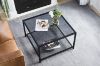 Picture of LINDELL 70 Square Tempered Glass Coffee Table with Shelf 
