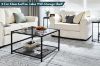 Picture of LINDELL 70 Square Tempered Glass Coffee Table with Shelf 