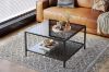 Picture of TOBAGO 68 Square Tempered Glass Coffee Table (Black) 