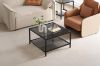 Picture of TOBAGO 68 Square Tempered Glass Coffee Table (Black) 