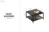 Picture of TOBAGO 68 Square Tempered Glass Coffee Table (Black) 