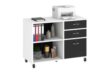 Picture of ZYLO File Cabinet with Wheels and 3 Lockable Drawers
