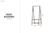 Picture of TRIPAR 64x150cm Hanging Rack with 2-Tier Shelves
