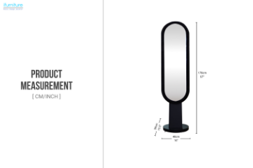 Picture of FAYLEN H170 Swivel Base Stand Mirror(Black)