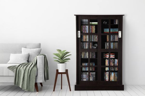 Picture of BOWERY 125X81CM Sliding Door Glass Display Cabinet